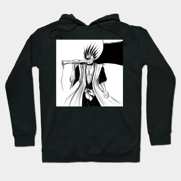 crazy shinigami art ecopop Hoodie by jorge_lebeau